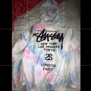 Stussy tie dyed wind breaker